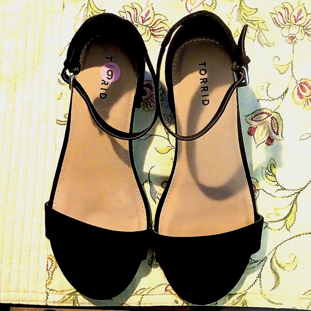 Torrid Black Ankle Strap Heels